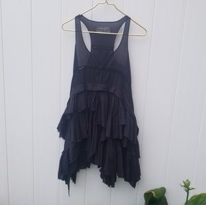 All Saints Spitalfields Lamira Top in Navy Blue